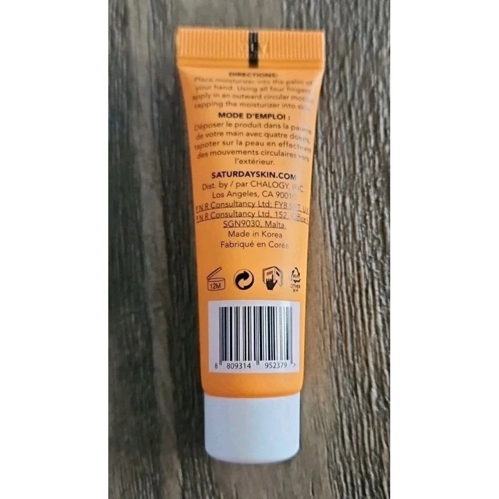 Saturday Skin Carrot Niacinamide Moisturizing Cream Mini Sample 0.27oz 8ml New